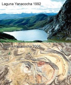 El impacto de las Minas de Oro de Yanacocha desde 1996 al 2006. 